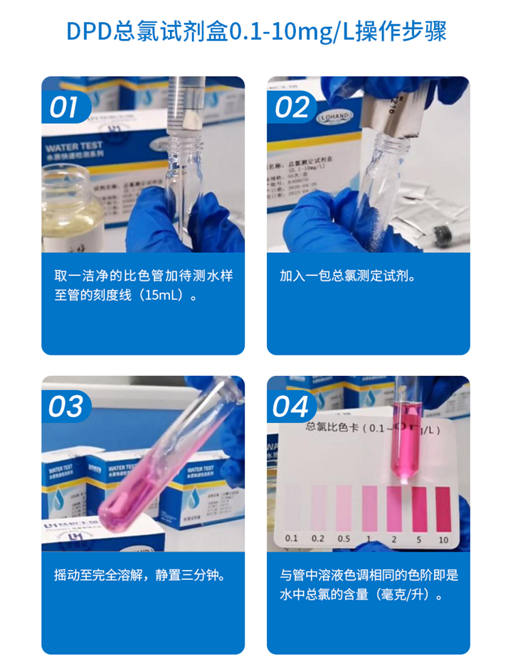 DPD总氯检测试剂盒 0.05-1/0.1-10 mg/L(图6) DPD总氯检测试剂盒 0.05-1/0.1-10 mg/L(图6)