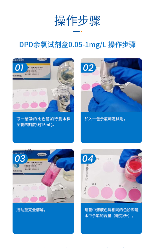 DPD余氯检测试剂盒 0.05-1 mg/L(图3) DPD余氯检测试剂盒 0.05-1 mg/L(图3)
